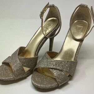 Elegant Gold High Heel Sandals